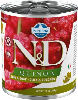 Farmina N&D Quinoa Blikvoeding Skin & Coat Eend & Kokosnoot 285g