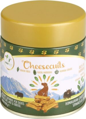 Pawfect Cheese Biscuits - Spinach & Carrot 100 gr