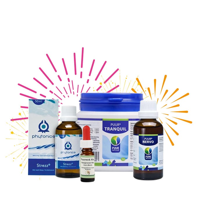 vuurwerkangst natuurlijk voor de hond